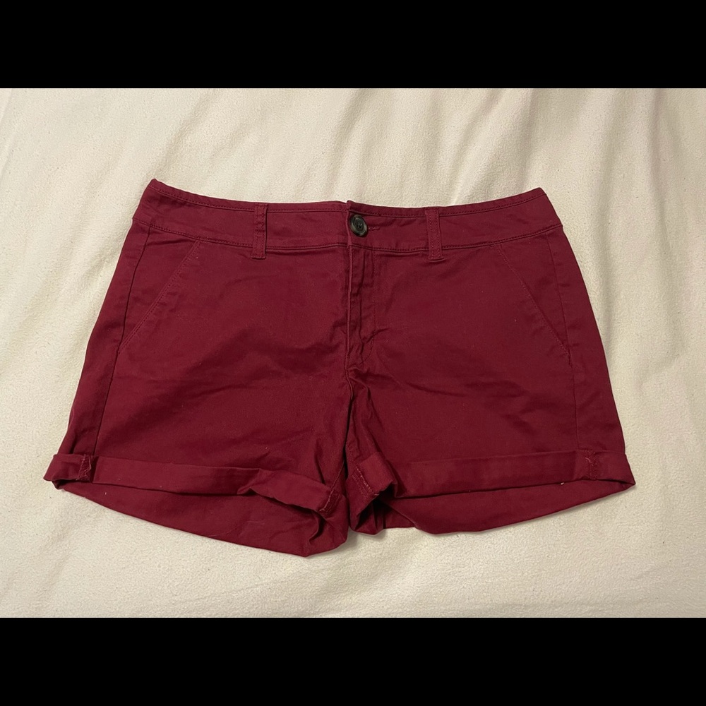 Maroon American Eagle MIDI Shorts
